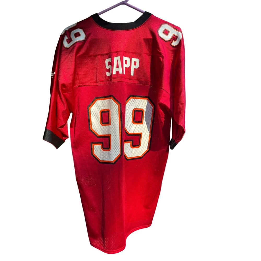 Tampa Bay Buccaneers Vintage NFL Football Jersey Sapp Reebok L HOF #99 Retired